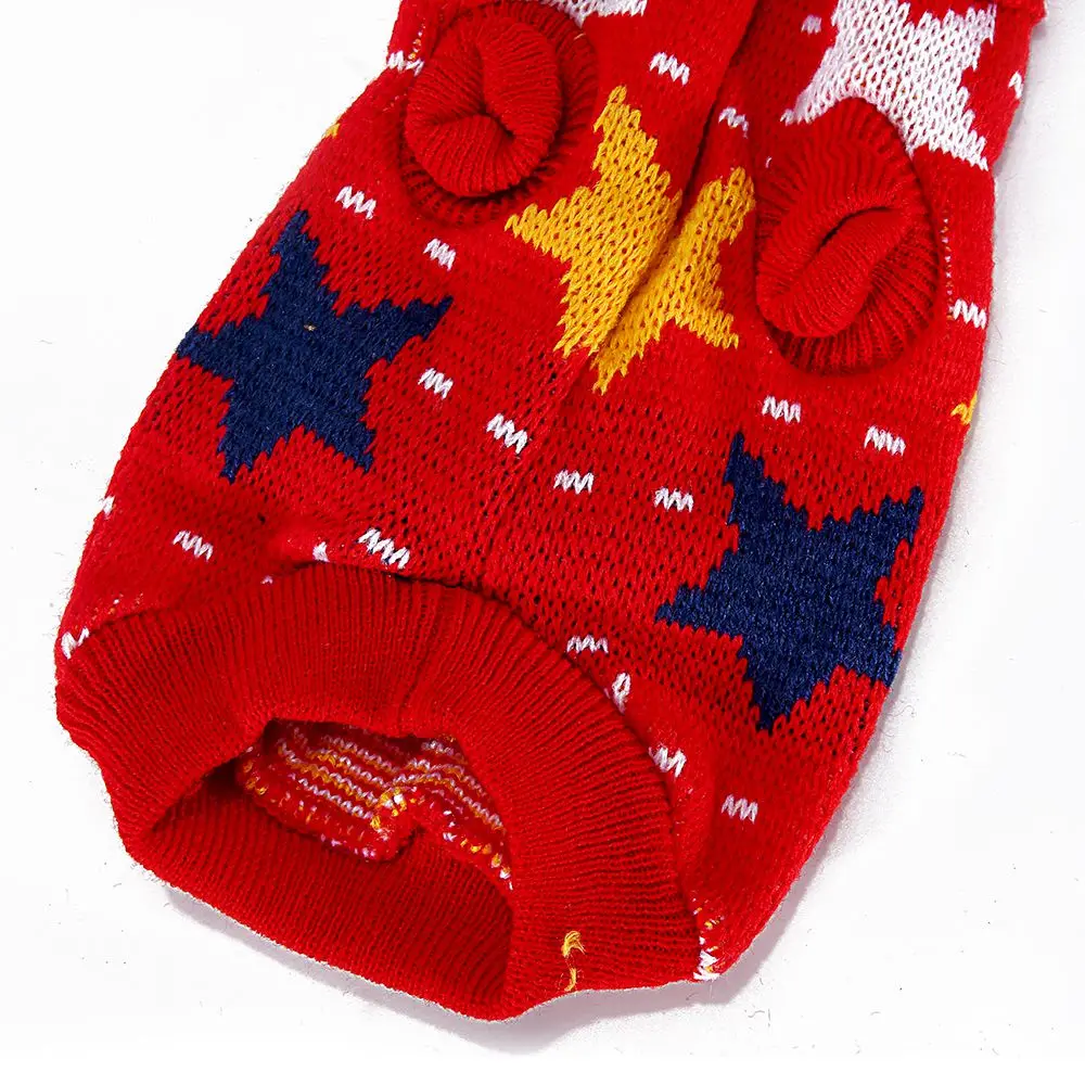 Winter Stars Pet Dog Cat Sweater Warm Knit Dogs Clothing Cats Sweaters Jumper Coat Dog Clothes Cat Sweater Accessories KL0151 (24)