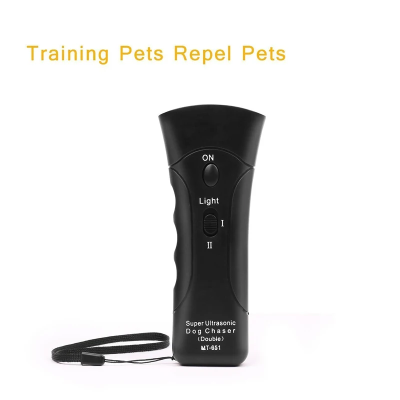 New Pet Dog Trainer Repeller Led Ultrasonic Anti-Squeak Ultrasonic Control Device 3 In 1 Trainer