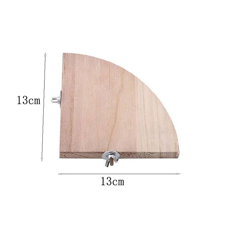 Животное птица попугай деревянная платформа кронштейн стойка игрушка шиншиллы хомяк веер ветка для птицы Клетка игрушка 3 размера домашних животных - Цвет: 13CM
