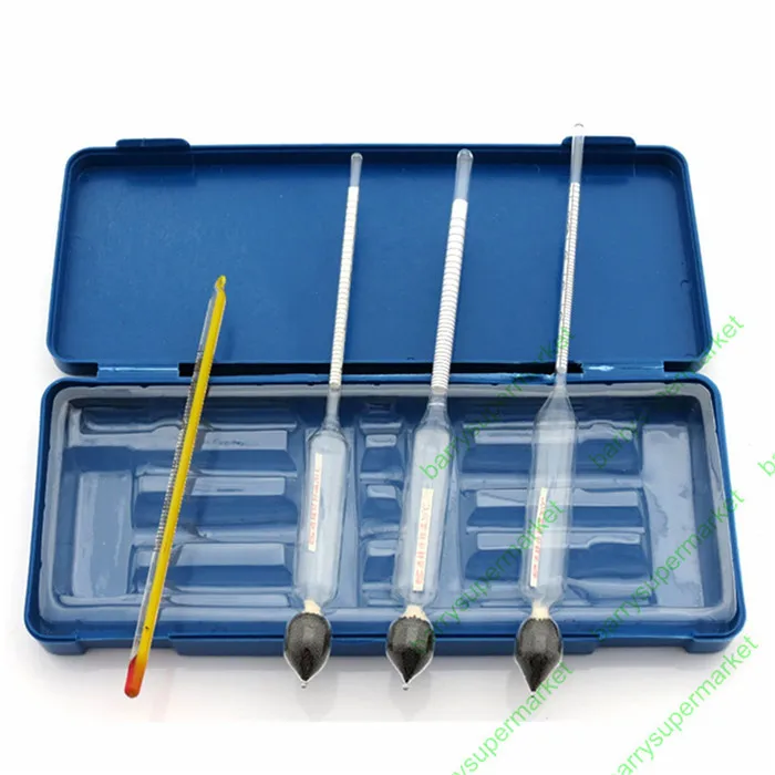 

Alcohol meter Hydrometer Alcoholmeter Set 0 to 100% wine Meter Test Wine Tools Alcohol Concentratometer bar set + Thermometer