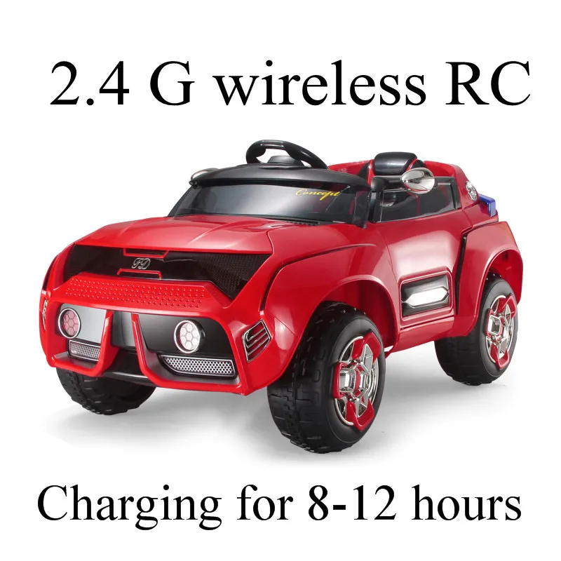 

Kids Four-wheel Drive Electric Car Remote Control Toy Shock Absorption Electric Vehicle Can Drive Baby Toy Sport Car With Music