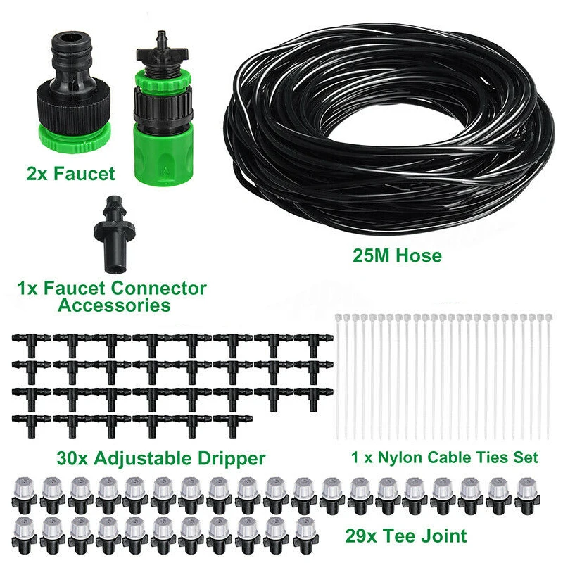 

Misting Set Greenhouse Vegetable Water Irrigation Kit Watering System Flower Beds Automatic Spray Plant Garden