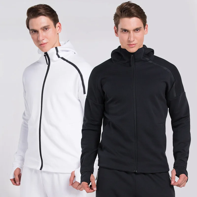 New Arrival Men's Cotton Sports Sweat Training Exercise Zip up Jackets