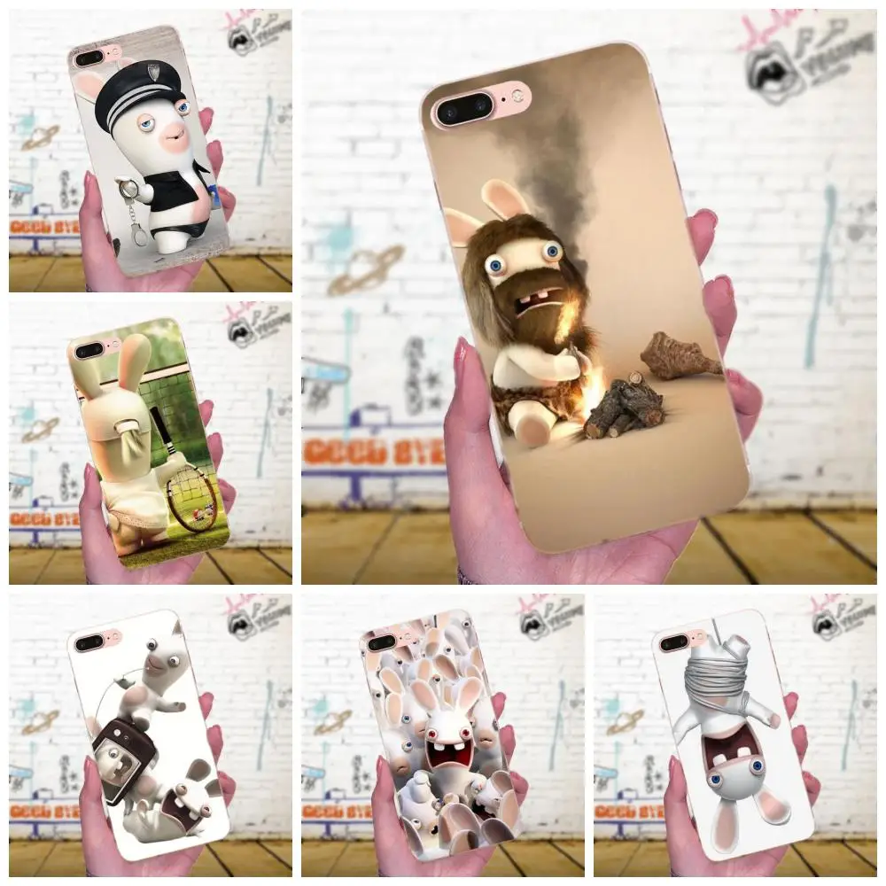 Для Apple iPhone 4 4S 5 5C 5S SE 6 6S 7 8 Plus X XS Max XR аксессуары для ТПУ чехол Lapin Cretin Rayman Raving Rabbids