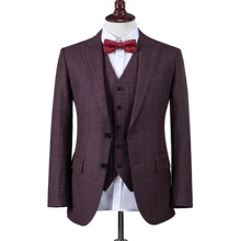 Мужской костюм на заказ, Свадебный костюм из 3 предметов(пиджак+ брюки+ жилет