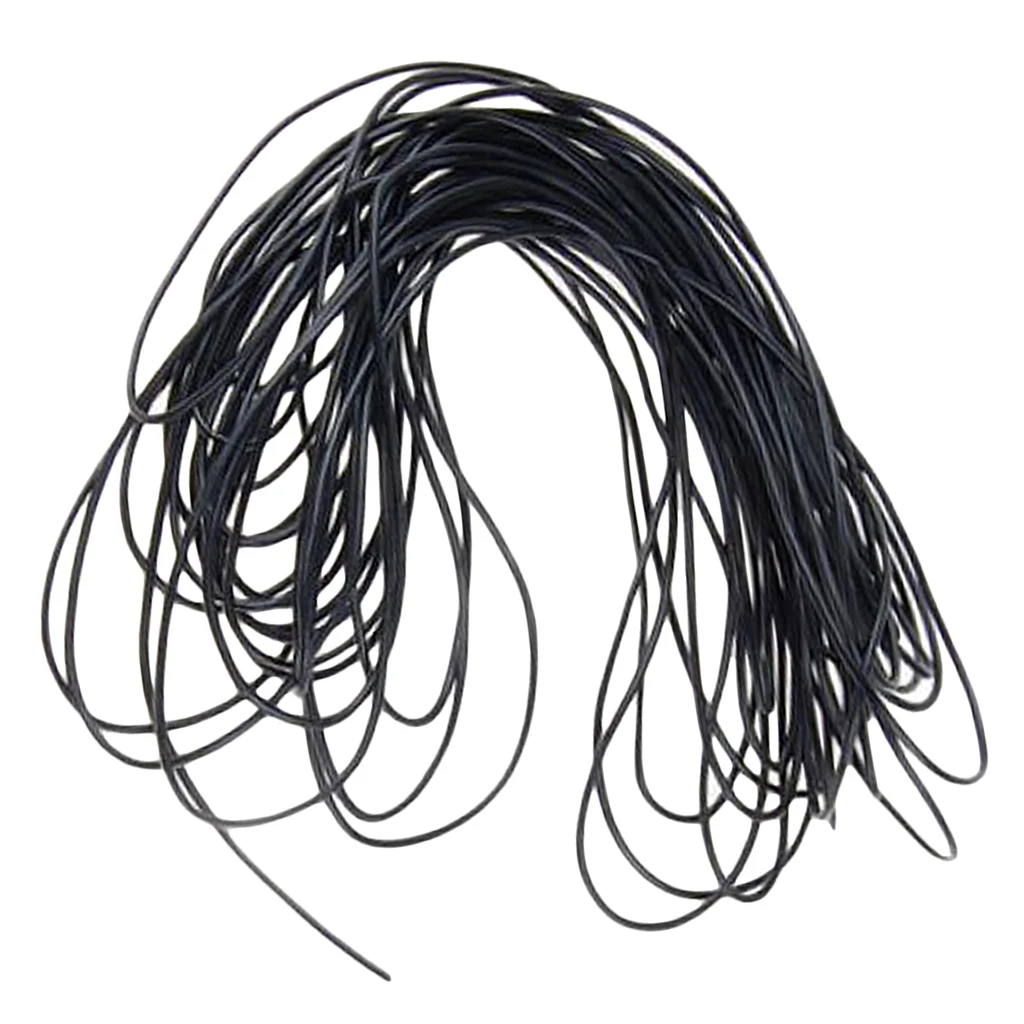 DIY Black 10M Round Leather Cord Chain, Jewelry Pendant Necklace Accessories Rope 1. 5mm