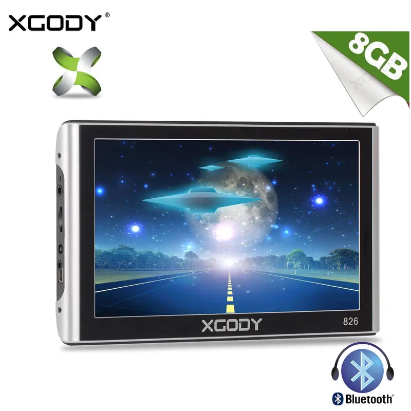 Автомобильный навигатор XGODY 7 дюймов GPS 826 256 Мб 8 ГБ FM Bluetooth AVIN Sat Nav Navitel с