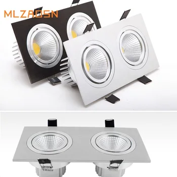 

Led single double head COB3W~12W spotlight square grille lights living room corridor ceiling spotlights