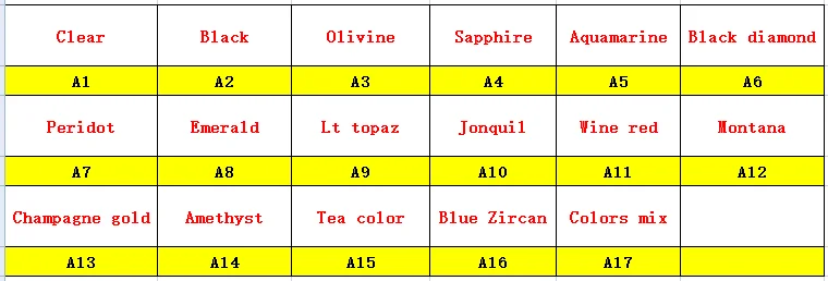Square gold claw A1-A17