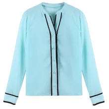 New Plus Size Blusas Women Chiffon Shirt Fashion Elegant Casual V Neck Long Sleeve summer Blouse Tops