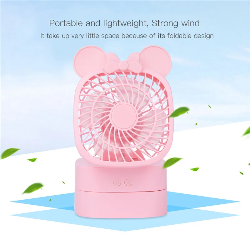 

Mini Fan USB 1200mAh Lithium Battery Electric Fan Ventilation Foldable Air Conditioner Fans Portable Cooler Handheld Cooling Fan