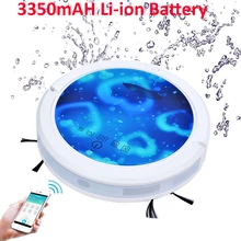 Small Fresh Blue Color Smartphone WIFI APP Control Robot Vacuum Cleaners for Wet and Dry Cleaning 6 Colors 150ml Big Water Tank