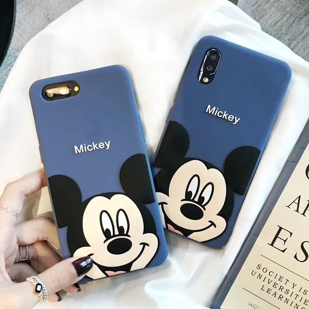 

Super cute cartoon mickey mouse silicone personality drop case for iphone 6 7 8 Plus X XR XS MAS phone cases