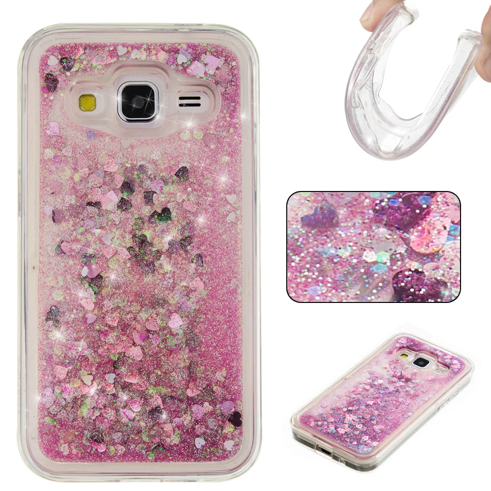 

For Samsung Galaxy G360 Cover Liquid Glitter Meteor Sand Sequins Dynamic Coque For Samsung Galaxy Core Prime G360 Phone Cases