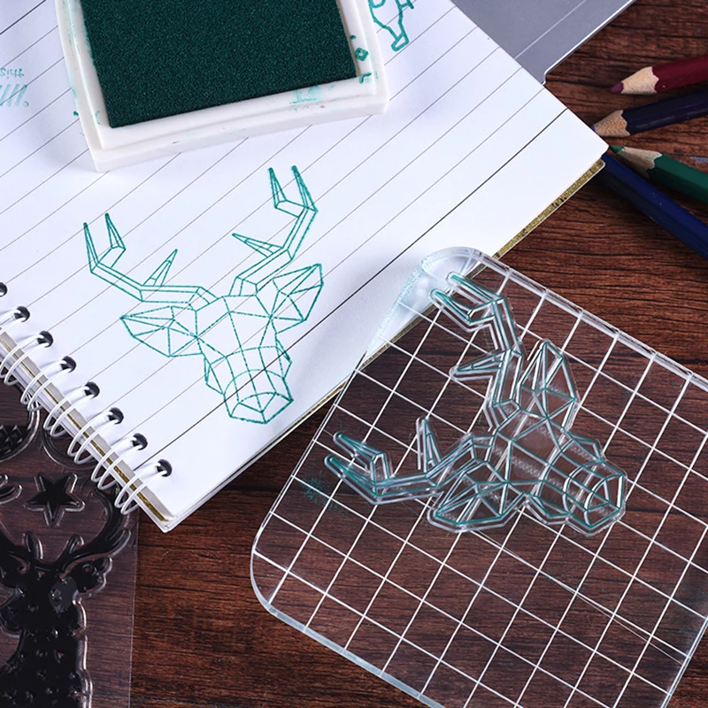 Pikaalafan игрушечная печать геометрический Трафарет DIY альбом для скрапбукинга визитная карточка прозрачный чистый силикон стандартные штампы