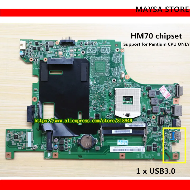 Оригинальная материнская плата B590 для ноутбука HM70 UMA PGA989 DDR3 подходит Lenovo