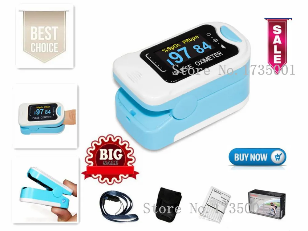 

CMS50NA Pulse Oximeter Fingertip blood oxygen saturation,SpO2,PR monitor,OLED CE