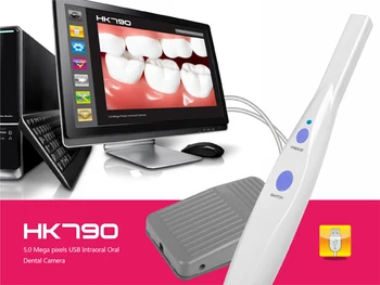 

DHL free shipping 2020 New 5.0 Mega Pixels USB 6-LED Dental Intraoral Oral Camera with software no Pedal HK790