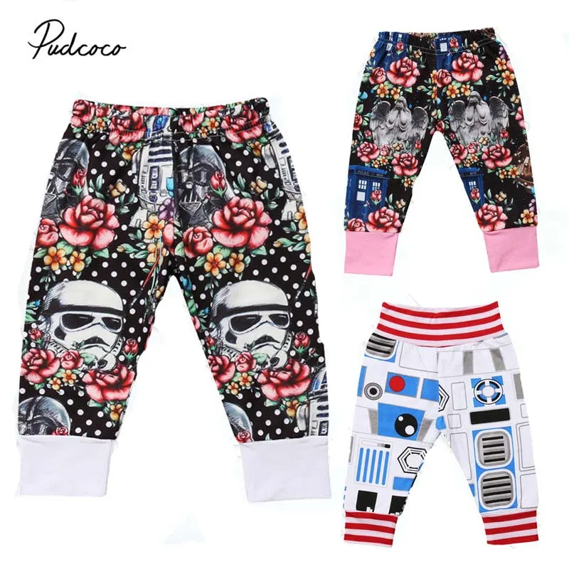 

Pudcoco Pants Toddler Baby Boys Girls Star Wars Floral Bottom Panty Harem Pants Trousers 2018 New Fashion Outfits Hot 0-3T