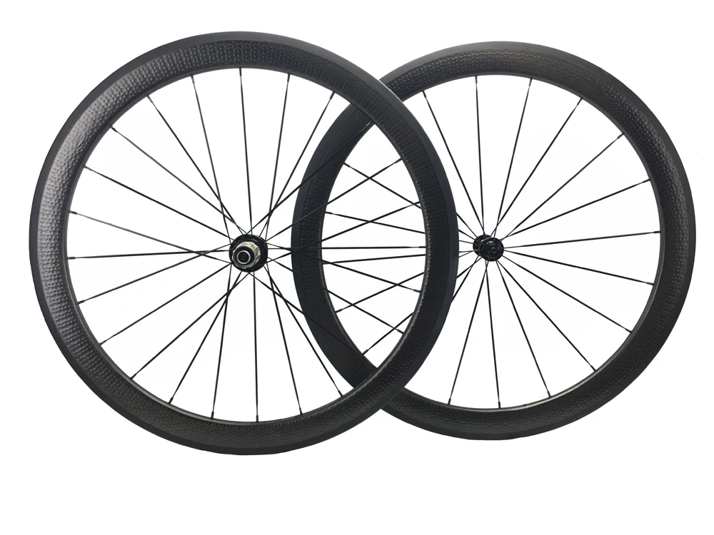 

Full Carbon Road Wheel Dimple Carbon Bike Cycling Wheelset58mm Bicycle 700C Clincher/Tubular free stikcers
