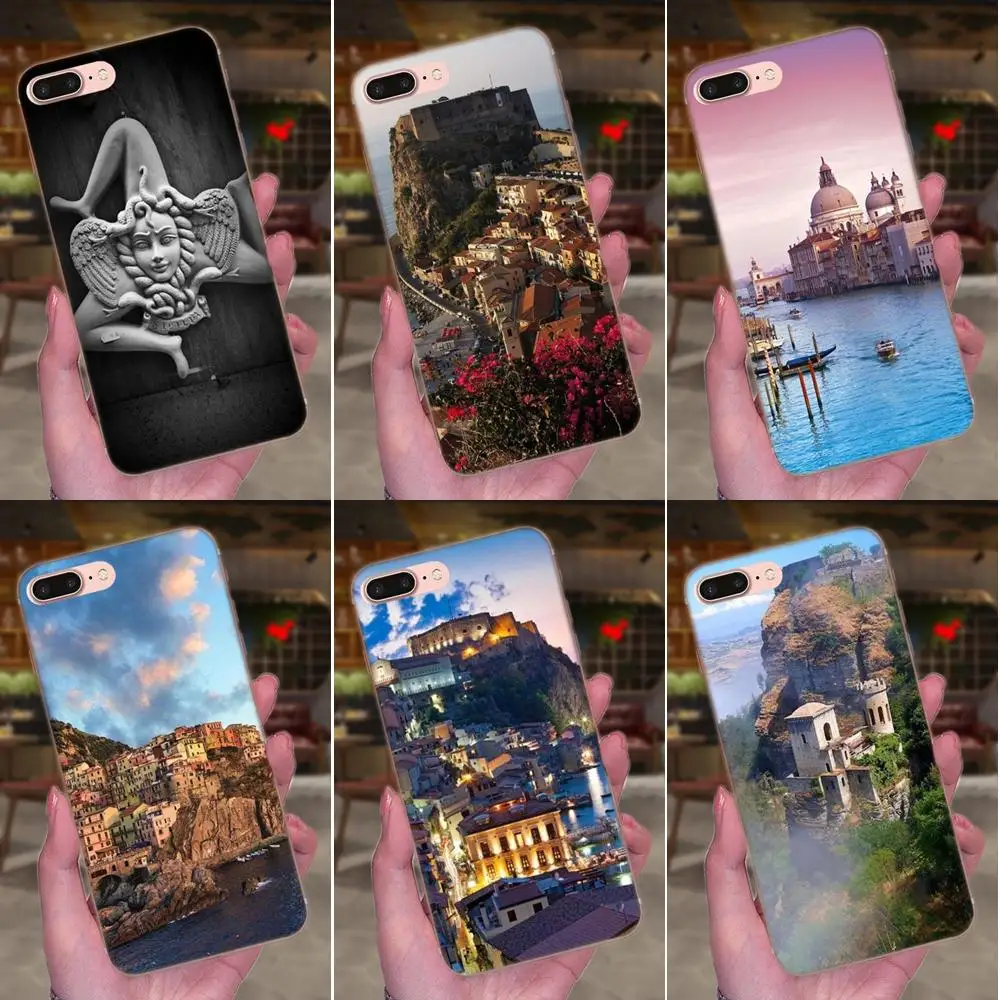 

Soft TPU Cases Covers For Apple iPhone X XS Max XR 4 4S 5 5C 5S SE 6 6S 7 8 Plus Beautiful Sicily Italy