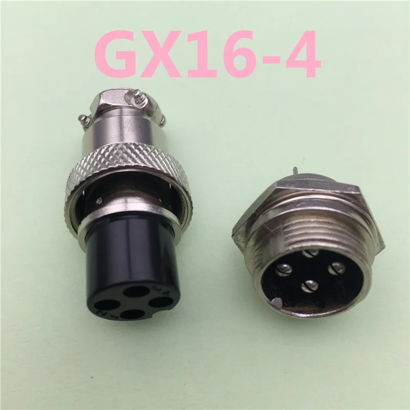 

1set GX16 4 Pin Male & Female Diameter 16mm Wire Panel Connector L72 GX16 Circular Connector Aviation Socket Plug Free Shipping