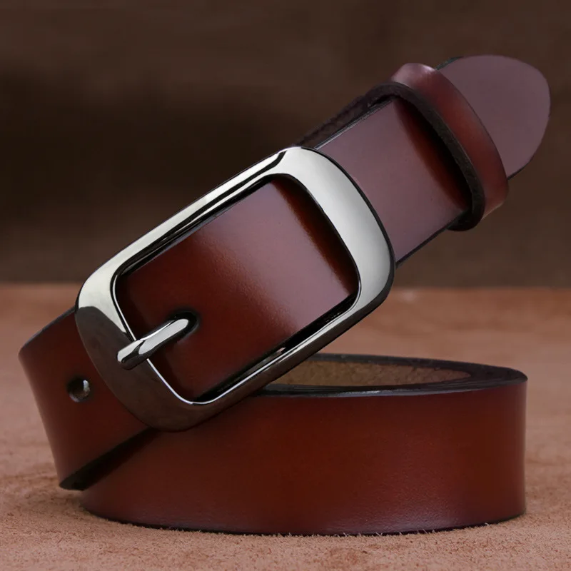 Brand Design Genuine Leather Womens Belts Luxury 100 Cowhide Belt