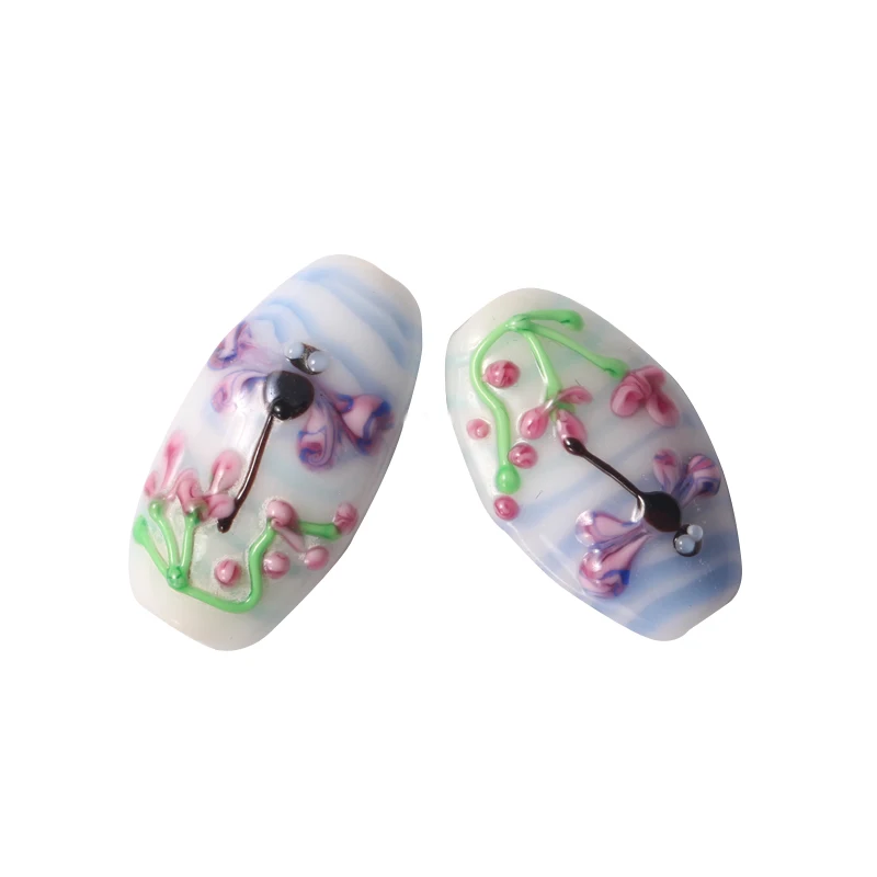 

6pcs a lot Japan series Butterfly Charm colored loose Beads fit to bracelet Size10*15*28mm Hole: Approx 2-3mm