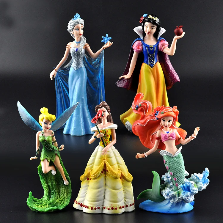 Disney Kid Toys 5 шт./компл. 10 13 см принцесса холодное сердце эльза русалка белоснежка