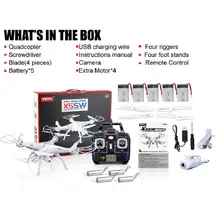 Syma X5SW HD Video Camera Aerial RC Drone FPV Wifi 2.4G 4CH 6 Axis Quadcopter Remote Control Helicopter UFO Toys For Children