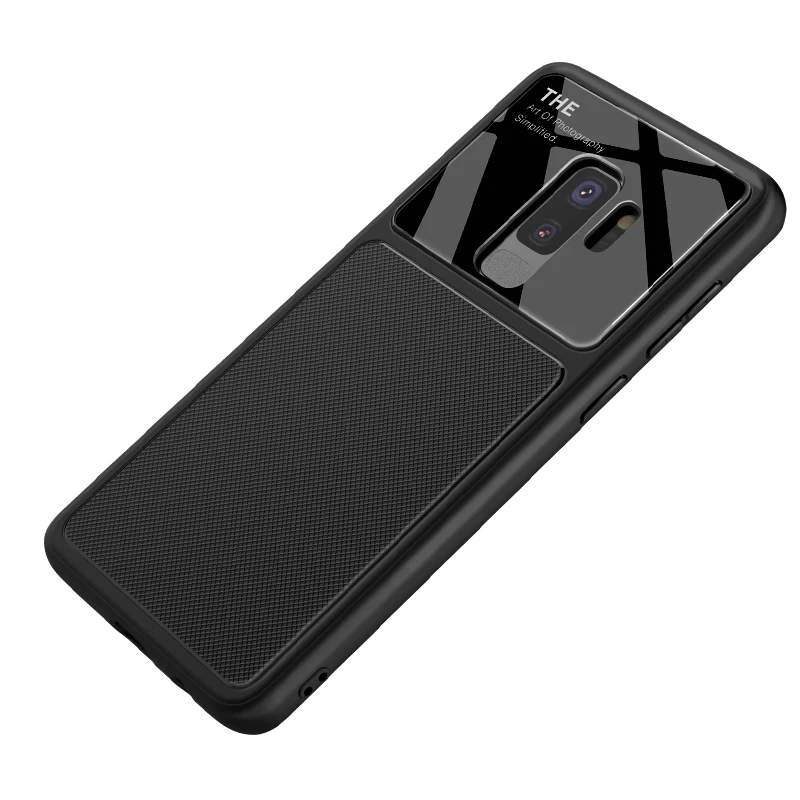 Lenuo ТПУ + Стекло чехол для samsung Galaxy S9 плюс мягкого силикона закаленное