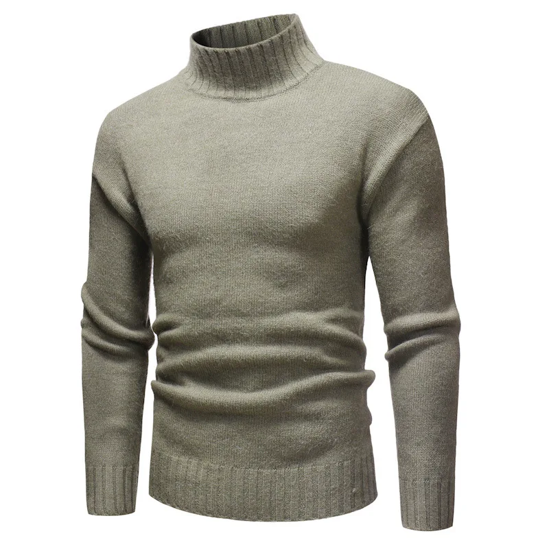 2018 Новый кашемировый свитер Для мужчин Повседневное Slim Fit Для мужчин s трикотажные внизу свитера водолазка пуловеры твердые Цвет Вязание