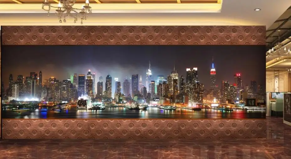 City new york night cityscape cityscape wall wallpaper for walls 3 d for living room City new york night cityscape cityscape wall wallpaper for walls 3 d for living room