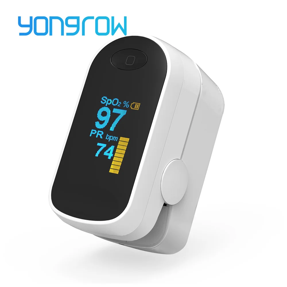 

Yongrow Medical Fingertip Pulse Oximeter Digital Pulse Oximeter Blood Oxygen Saturation Monitor Health Care Spo2 PR Oled