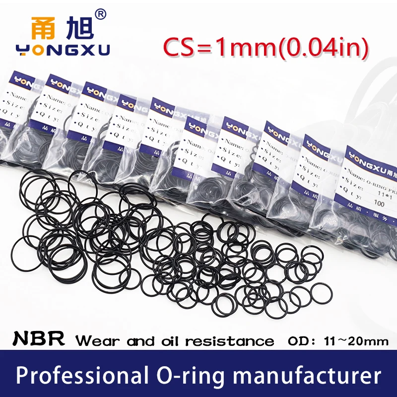 Buy 50PCS/lot Black NBR Sealing O Ring 1mm Thickness
