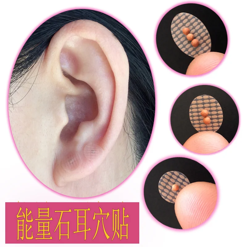 

Magnetic bead/crystal transparent tape Magnetic therapy ear patch/Energy stone bead ear point massage pressure sticker slimming