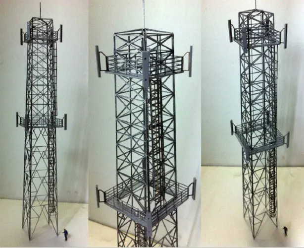 1/87 модель поезда Ho весы железнодорожная коммуникационная башня N1 DIY Современная архитектурная подходящая сцена песочница железная дорога