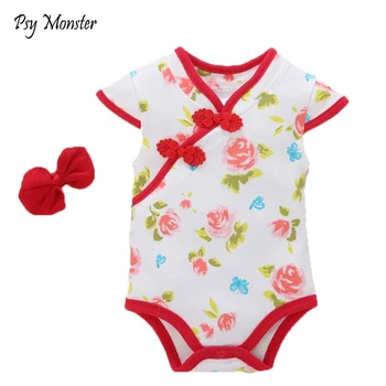 

2018 Baby Girl Clothes 2Pcs New Born Infant Vest Wear Outfit Body Suit Jumpsuit Girls 0 3 6 24 Months Clothing Headbands Sets