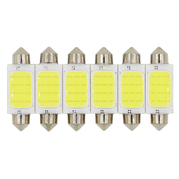 YSY 10 шт. C5W светодиодные гирлянды лампы 31 мм, 36 мм/39 мм/41 мм интерьер автомобильного салона задние габаритные огни 12В/24 V 12 гирлянда из початков Автоматическая сигнальная лампа белый