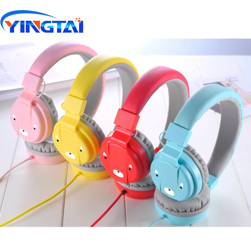 

YINGTAI Kids Headphone with Microphone Wire Control Children Over-Ear Headset with Adjustable headband for Computer Tablet phone