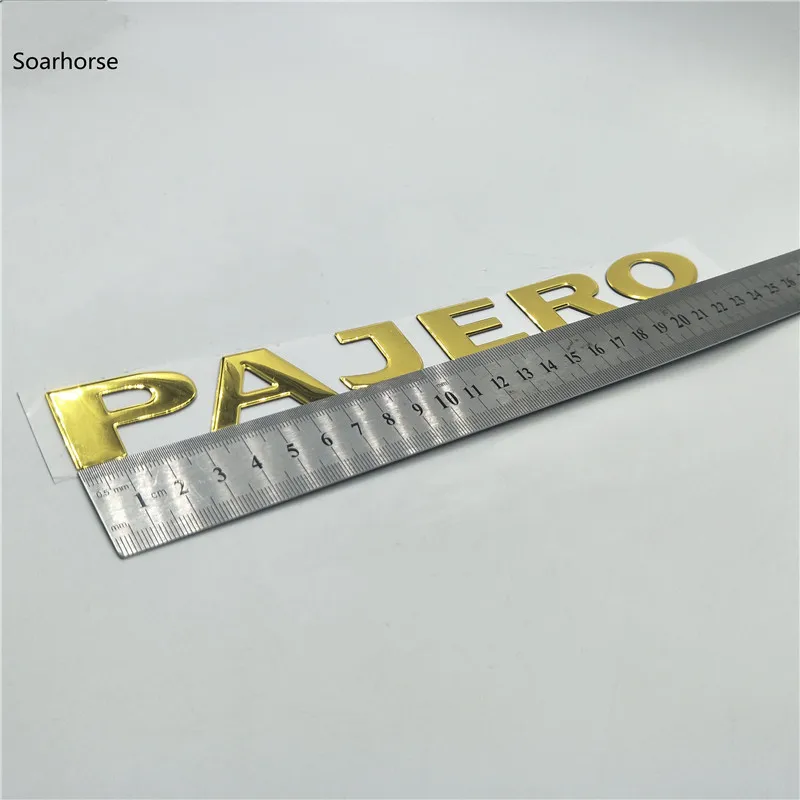 Soarhorse для MITSUBISHI PAJERO золотые 3D буквы задний багажник багажника эмблема табличка наклейки автомобильные аксессуары