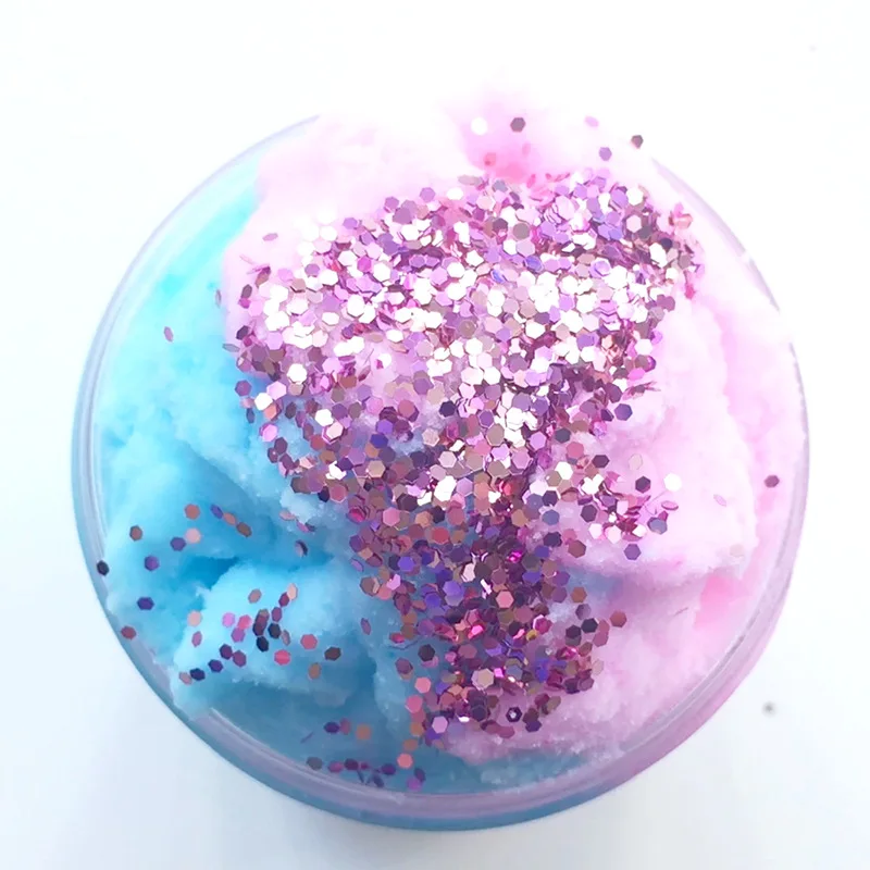 

rainbow Cloud Slime Clay Putty Cream Cotton Mud Maken Sand Fluffy Plasticine Easy Polymer Toys Anti-stress for Hands Gum