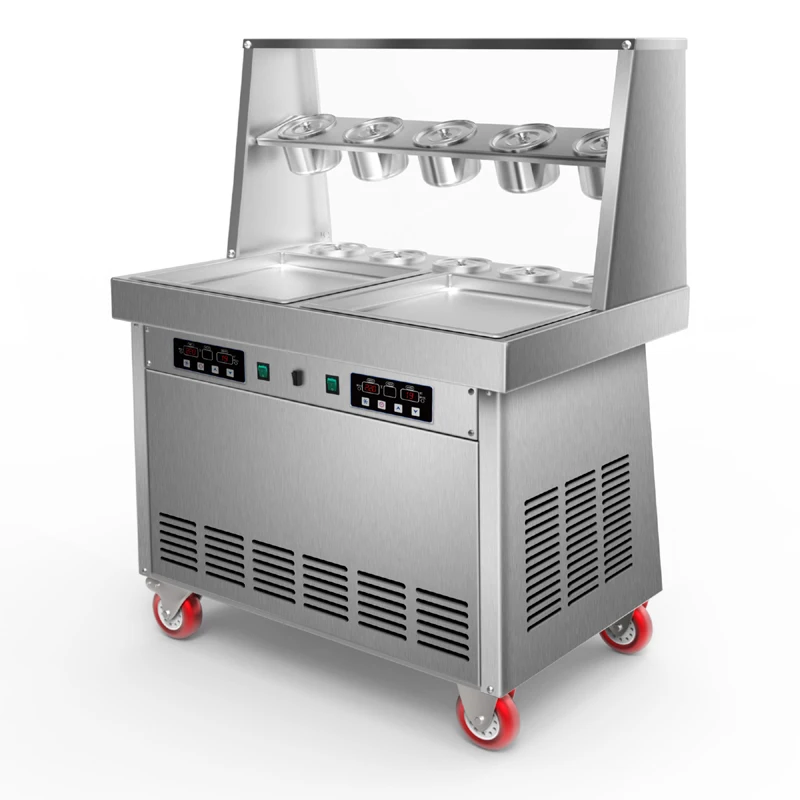 

CE approved fried ice 220V 1800W fried ice cream machine / fruit salad machine / pizza machine / commercial profit best choice
