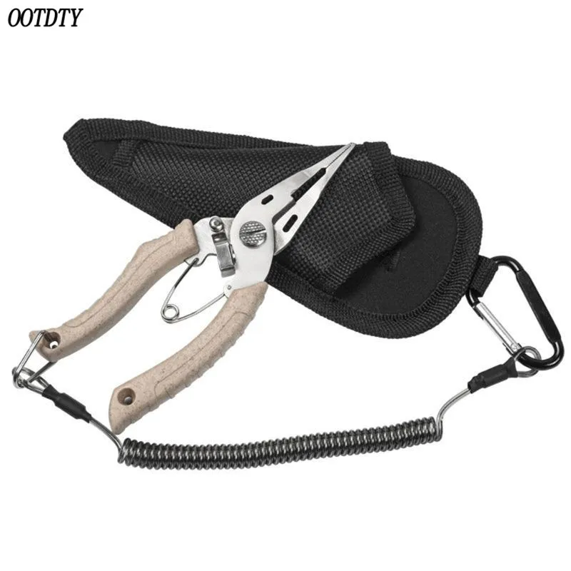 

Portable Stainless Steel Micro-material Road Sub-plier Pick Hook Clamp Control Fish Pliers Fishing Shears Accessories