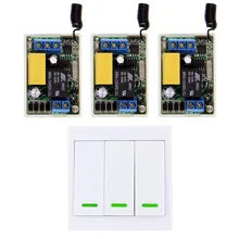 Mini Size 220V 1CH 1CH 10A Wireless Remote Control Ceiling Lamp Light LED Bulb Switch Relay Receiver + 86 Wall Panel Transmitter