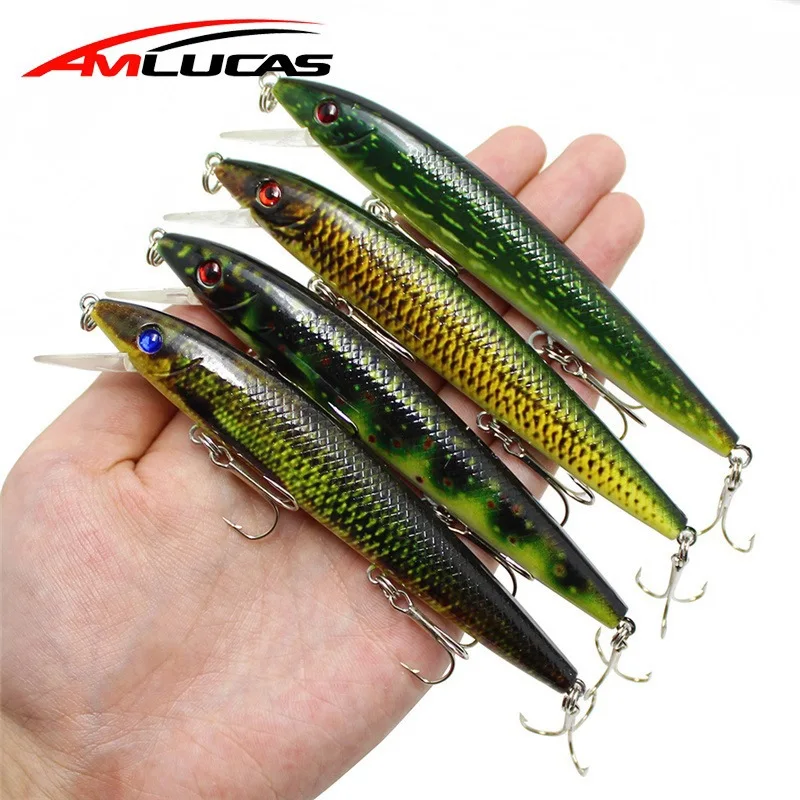 Amlucas (12 см) 13 9 г (Wobbler) рыбалки блесна Япония Minnow Swimbait искусственные жесткие