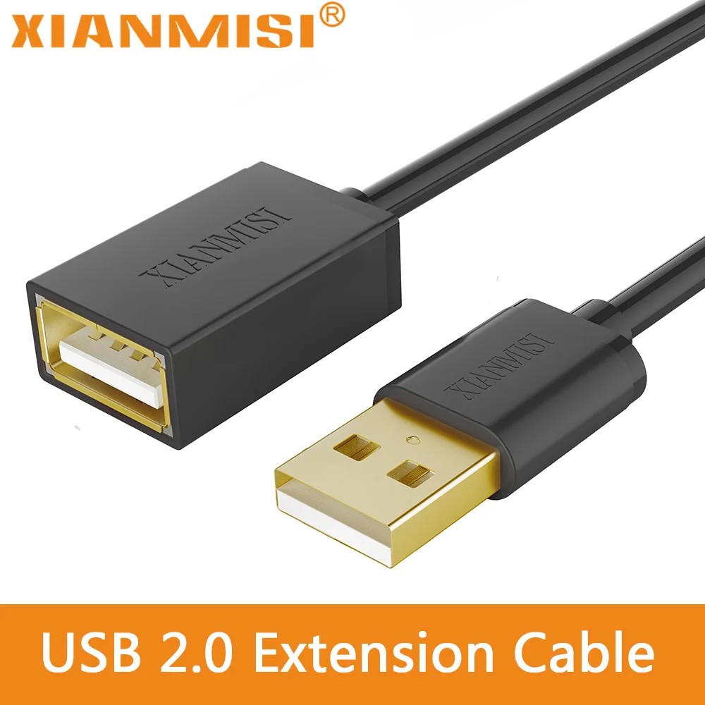 

XIANMISI USB 2.0 Male to Female USB Cable Extend Extension Cable Cord Extender For PC Laptop