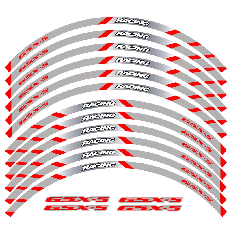 12 шт. Высококачественные наклейки на колеса мотоцикла полоса светоотражающий обод украшения для suzuki GSX-S750 GSXS1000 750 1000