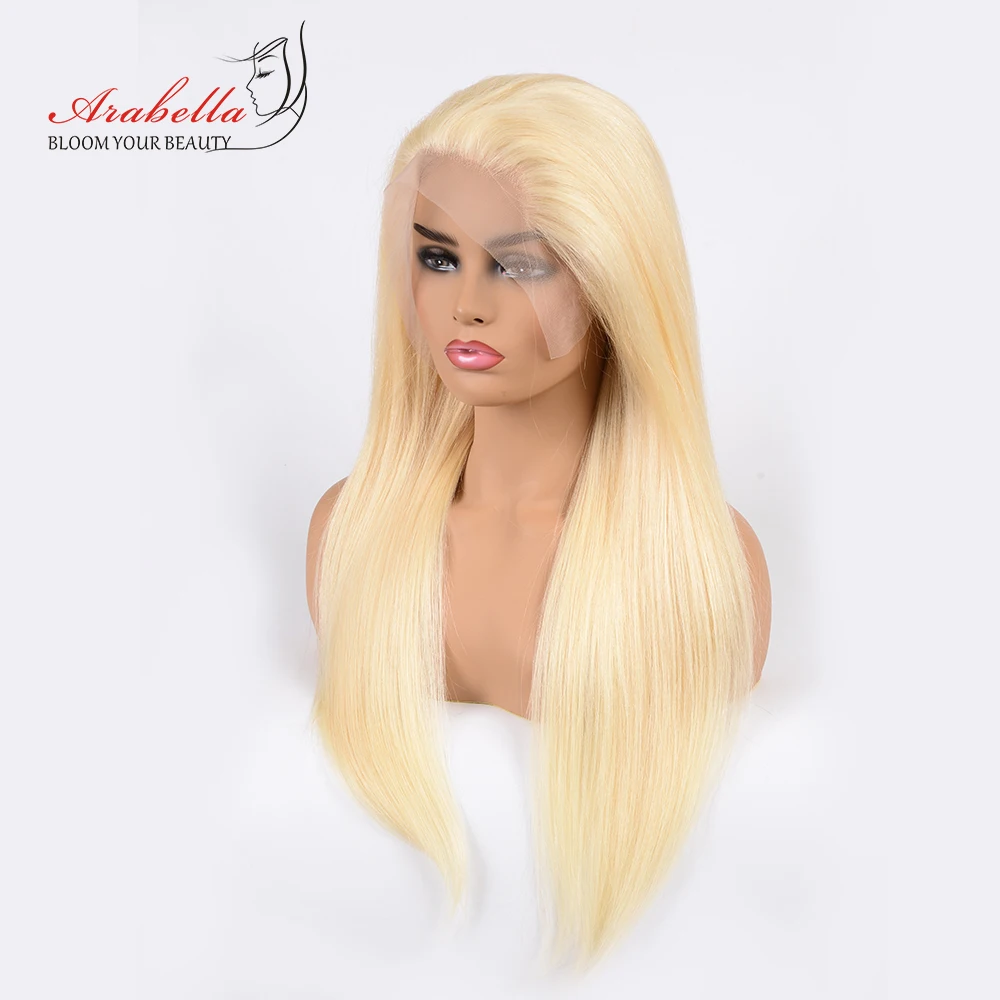 613 Lace Front Wig 180% 250% Density Human Hair Wigs High Ratio Arabella Remy Hair Peruvian 13x4 Blonde Lace Front Wig