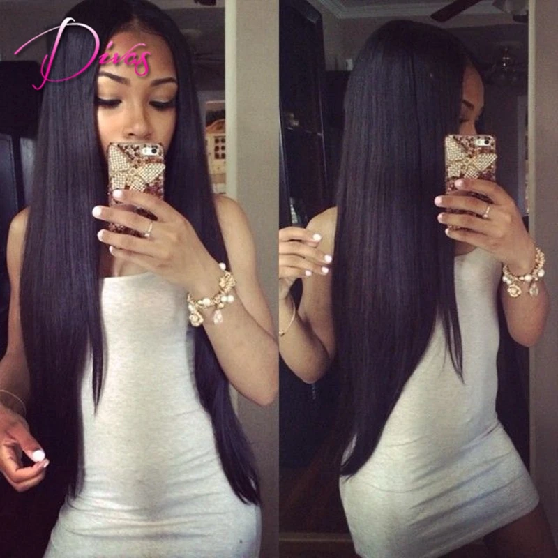 6A font b Brazilian b font Glueless Full Lace Human font b Hair b font Wigs